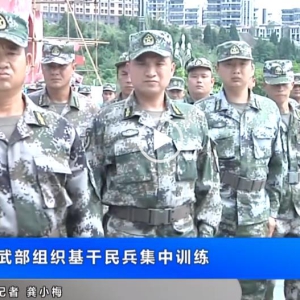 县人武部组织基干民兵集中训练